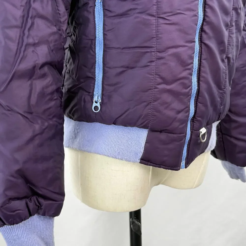 Vintage Levi's USHGA Hang‎ Gliding Puffer Jacket USA Plum Blue Youth 12